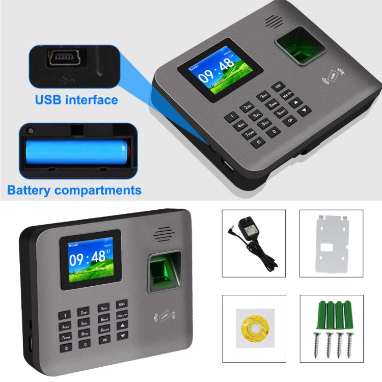 Realand AL325D Fingerprint Time Attendance with 2.4 inch Color Screen & ID Card Function & WiFi & Battery, AL325D Realand AL325D Fingerprint Time Attendance with 2.4 inch Color Screen & ID Card Function & WiFi & Battery, AL325D